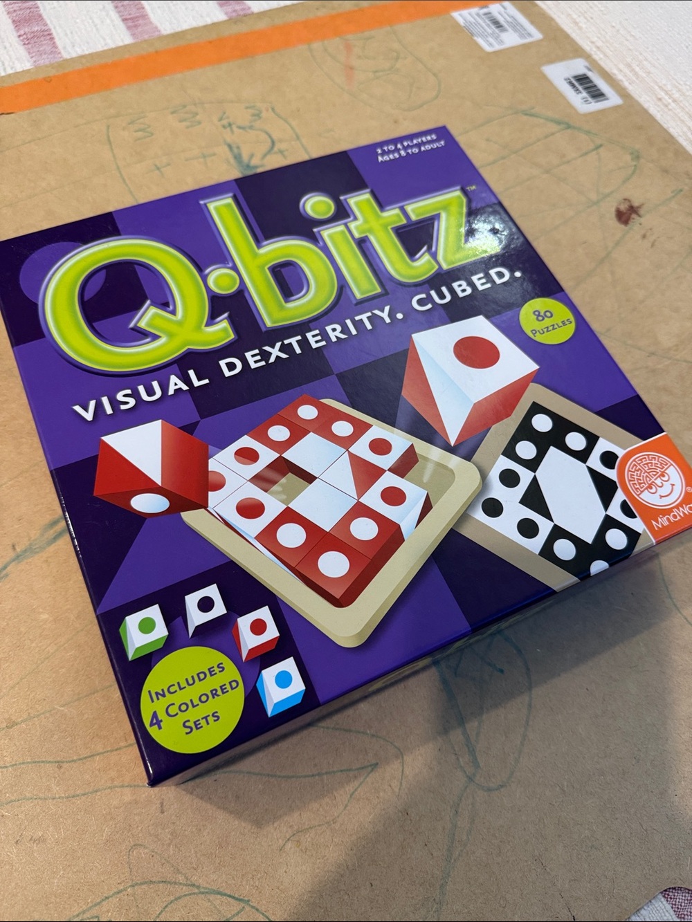 Q-bitz Visual Dexterity Puzzle Game - Purple